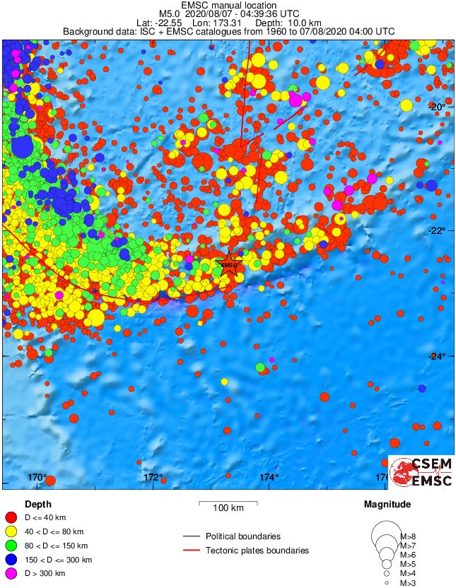 regional historical seismicity