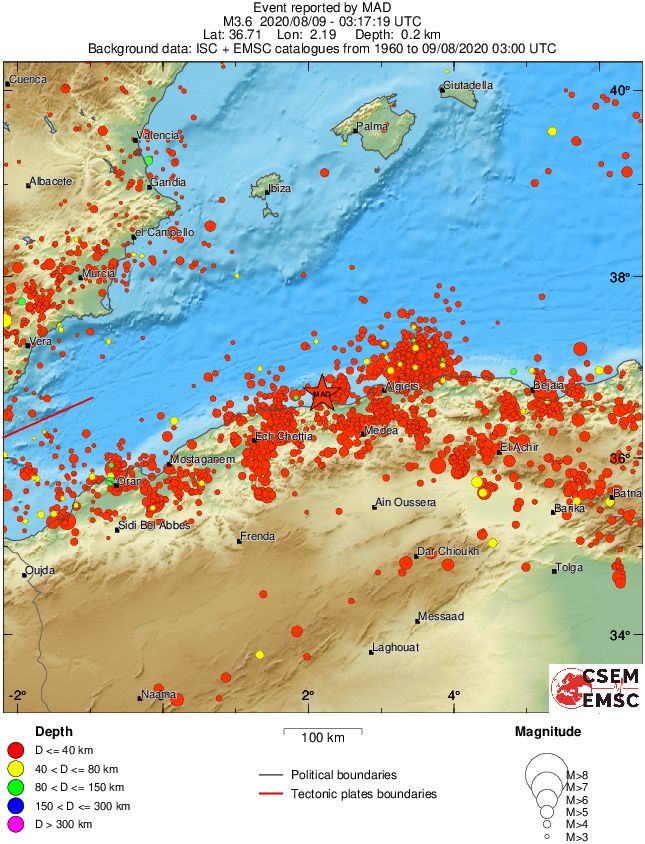 regional historical seismicity