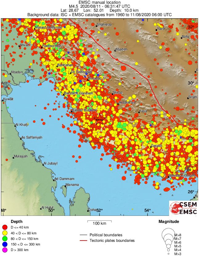 regional historical seismicity
