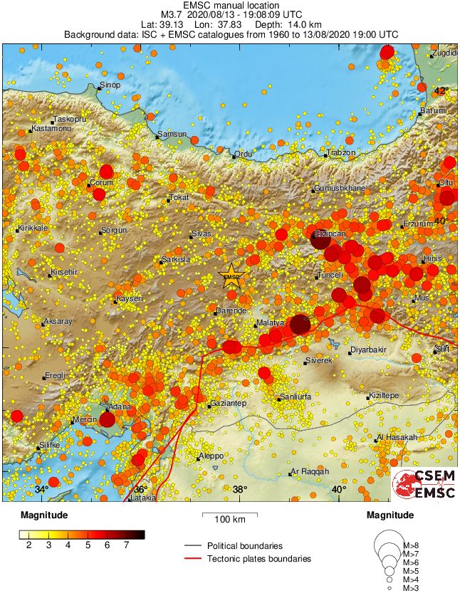 regional magnitude historical seismicity