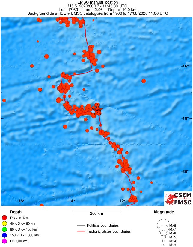 regional historical seismicity