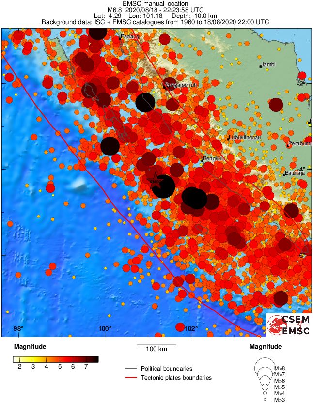 regional magnitude historical seismicity