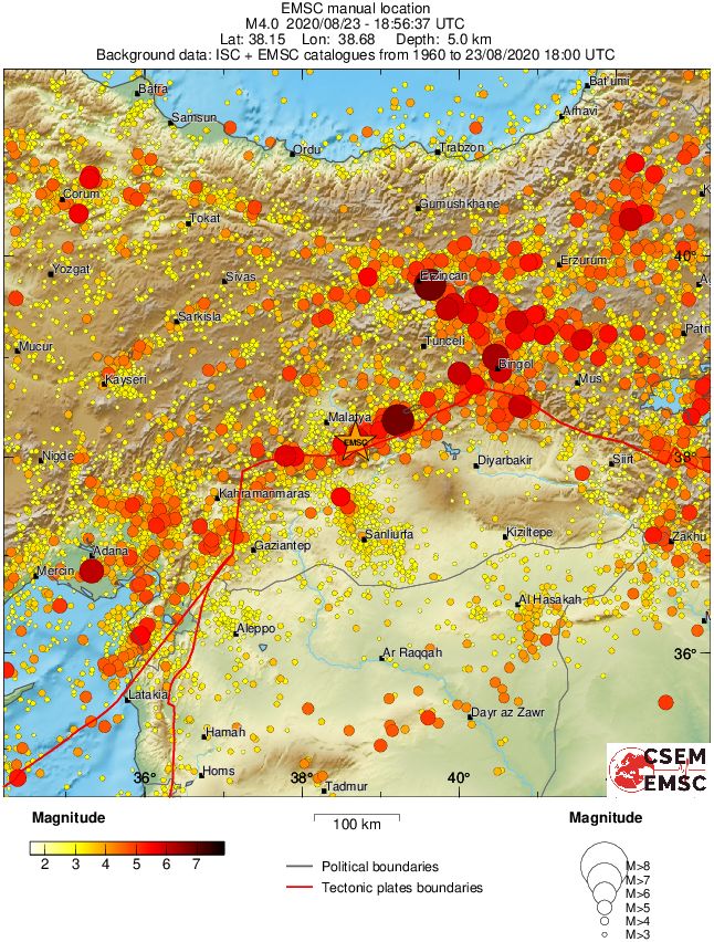 regional magnitude historical seismicity