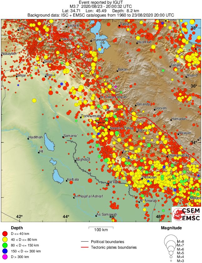 regional historical seismicity