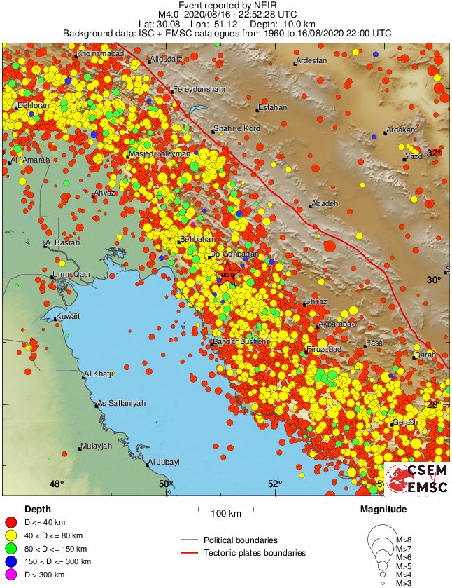 regional historical seismicity