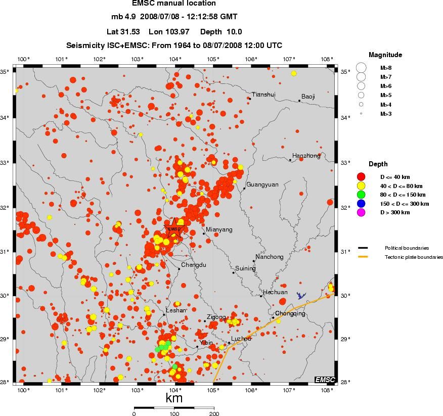 regional historical seismicity