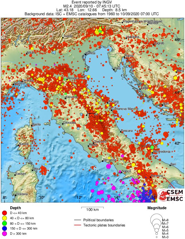 regional historical seismicity
