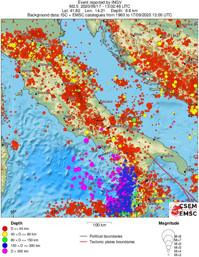 regional historical seismicity
