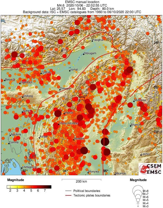 regional magnitude historical seismicity