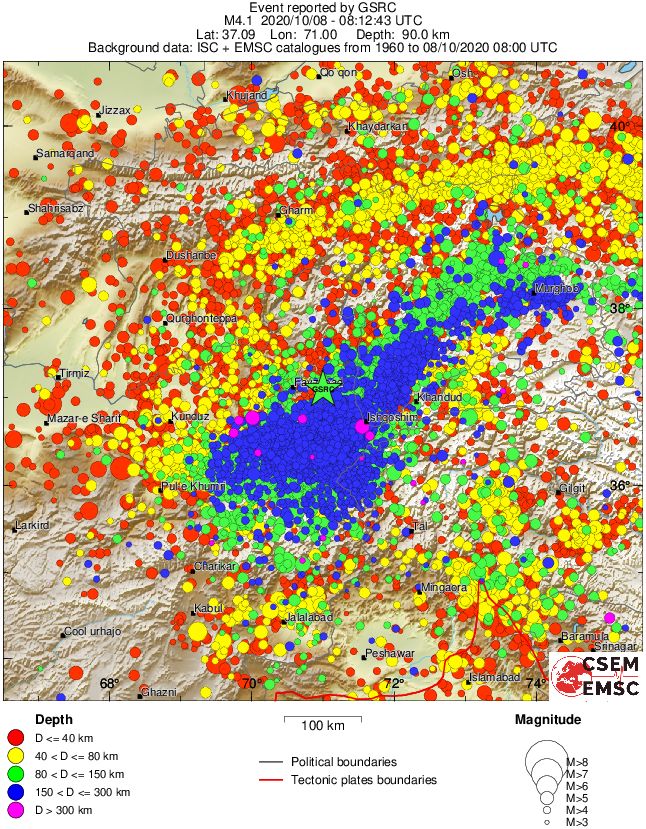 regional historical seismicity