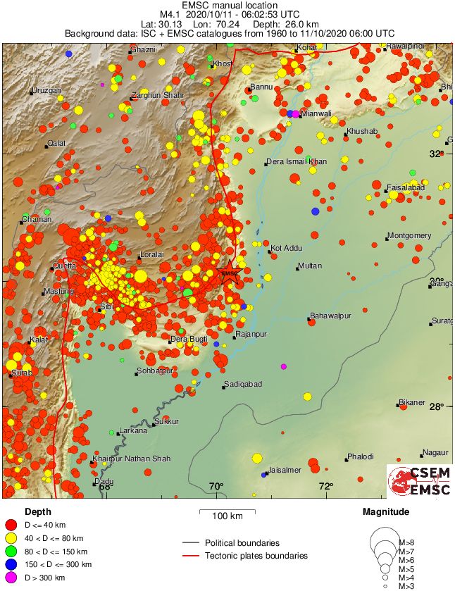 regional historical seismicity
