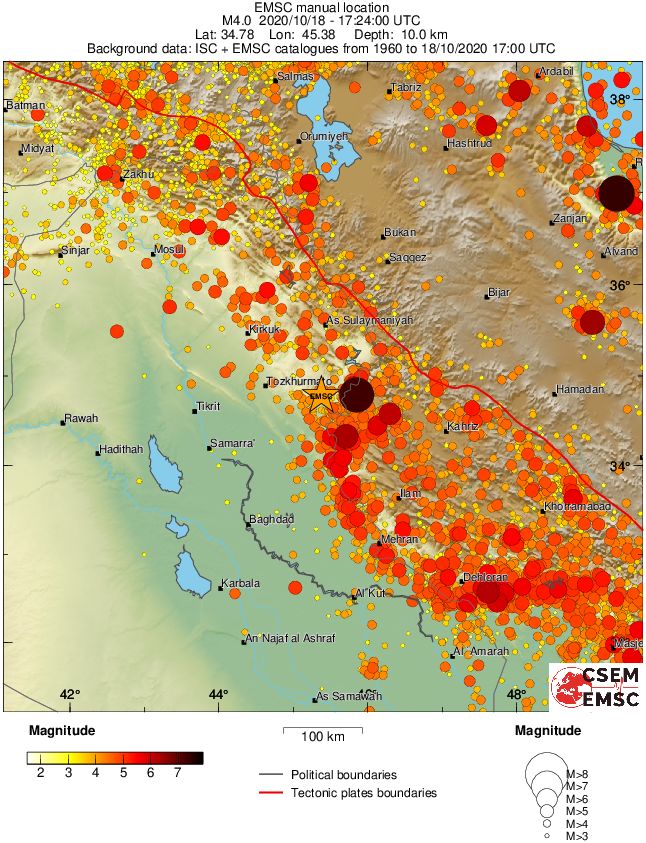 regional magnitude historical seismicity