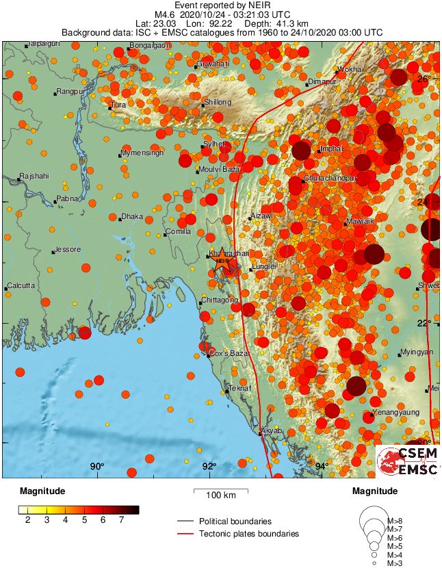 regional magnitude historical seismicity
