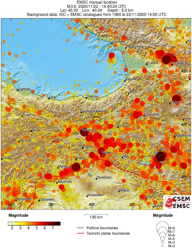 regional magnitude historical seismicity