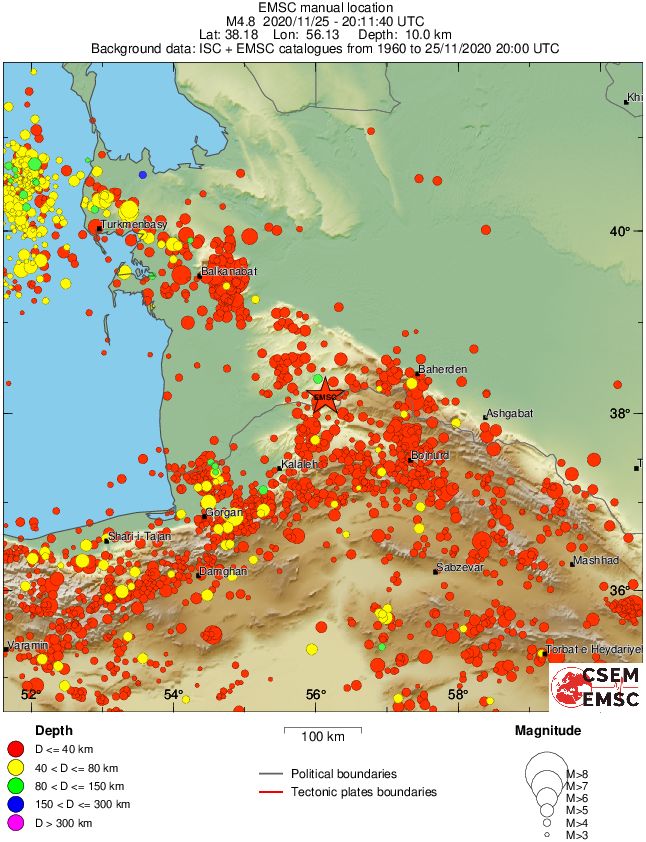 regional historical seismicity