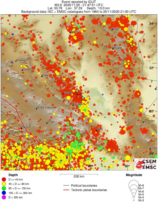 regional historical seismicity