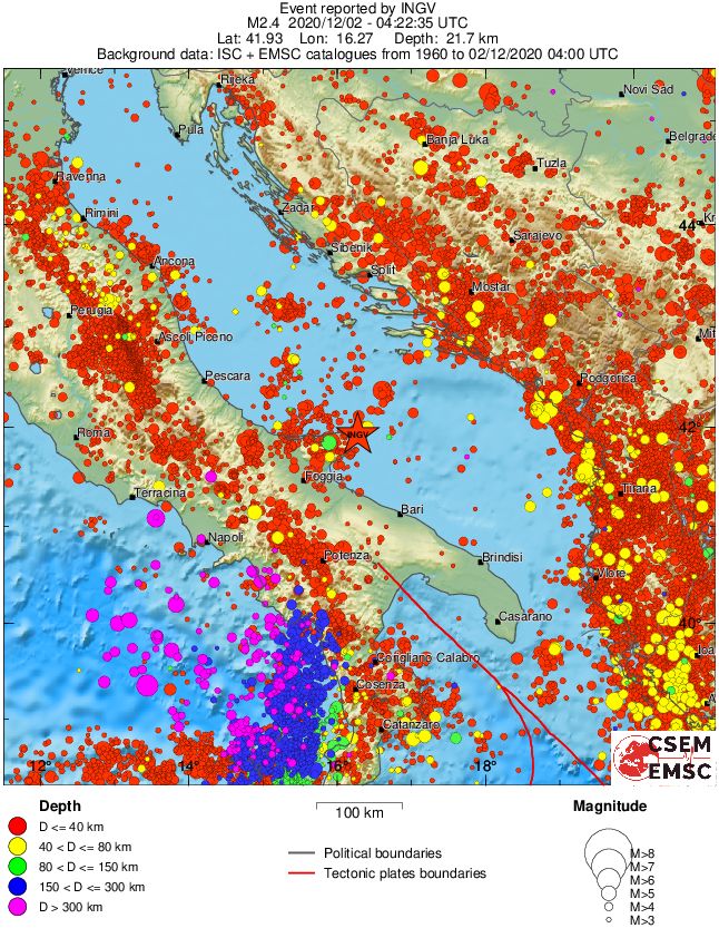 regional historical seismicity