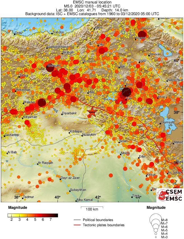 regional magnitude historical seismicity