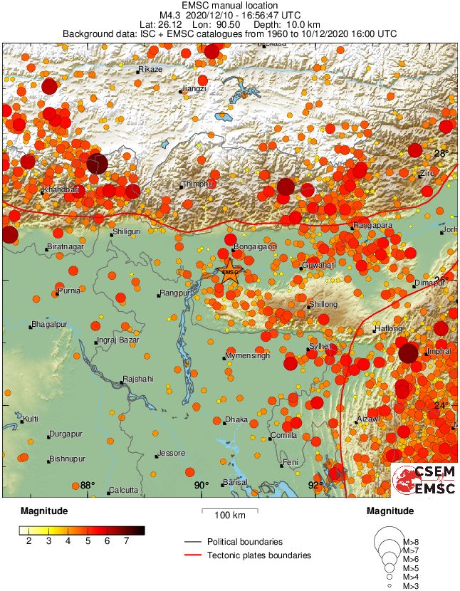 regional magnitude historical seismicity