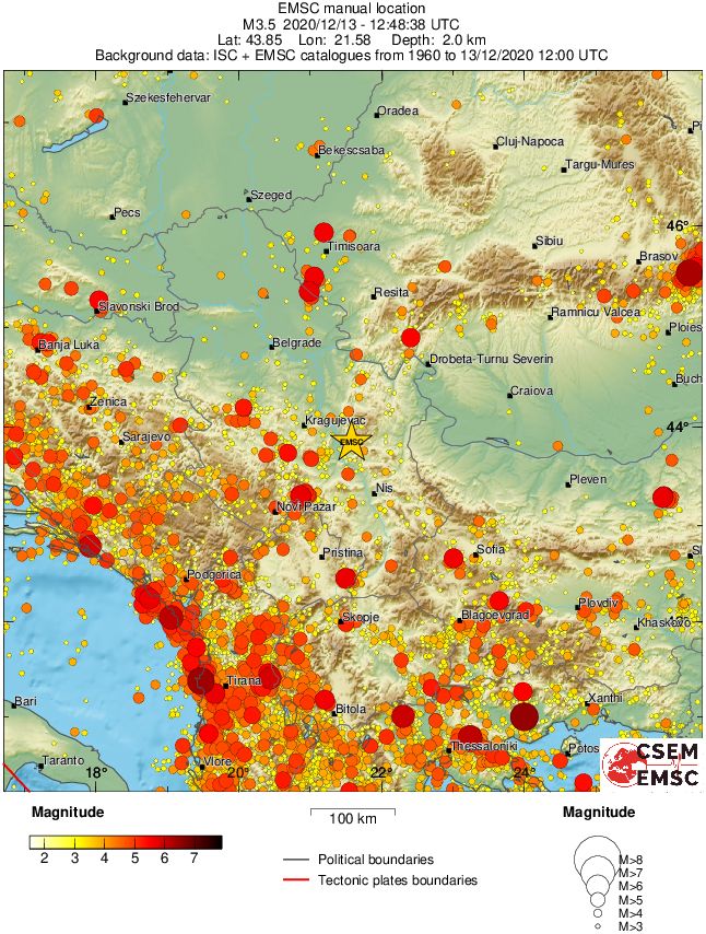 regional magnitude historical seismicity