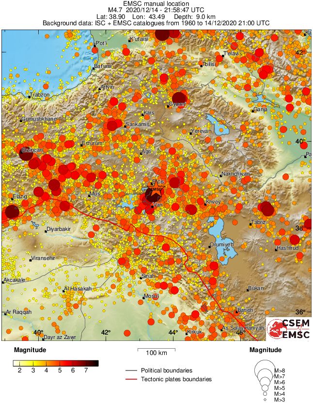regional magnitude historical seismicity