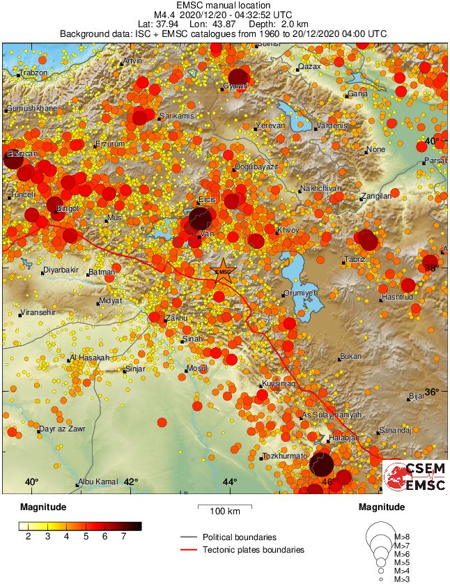regional magnitude historical seismicity