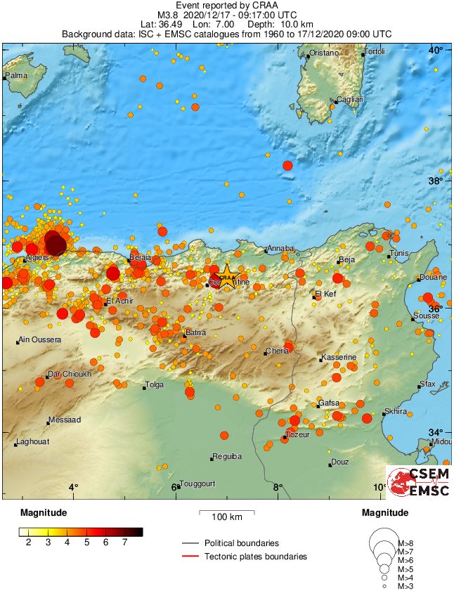 regional magnitude historical seismicity