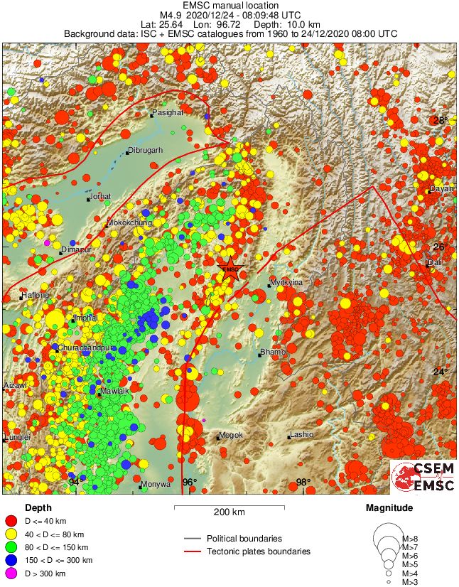 regional historical seismicity