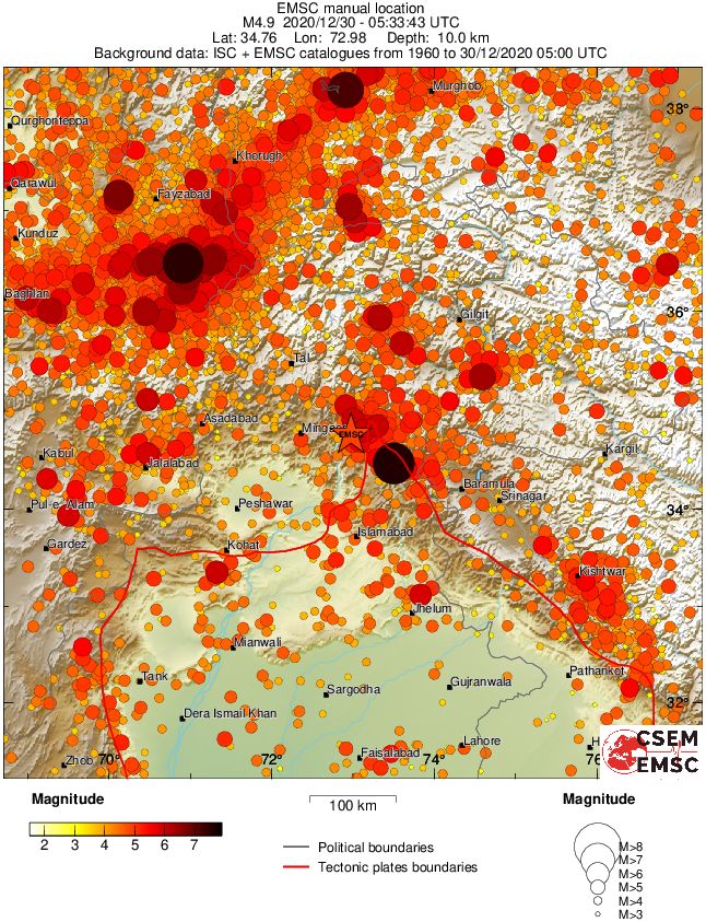 regional magnitude historical seismicity