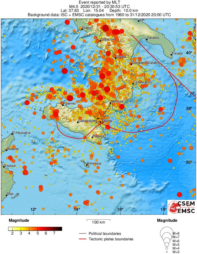 regional magnitude historical seismicity