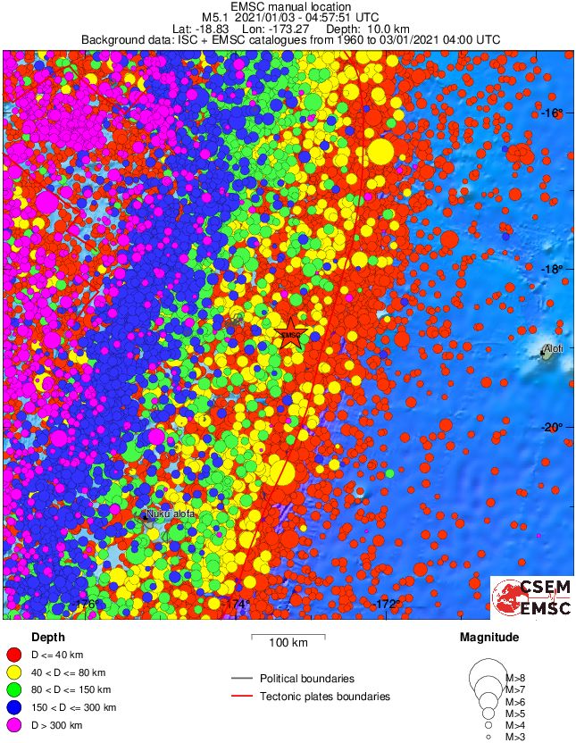 regional historical seismicity