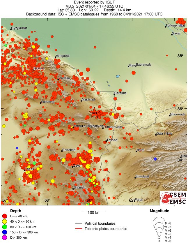 regional historical seismicity