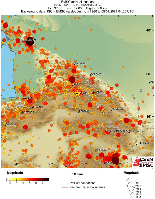 regional magnitude historical seismicity