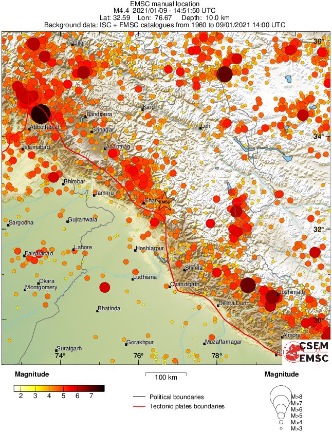 regional magnitude historical seismicity