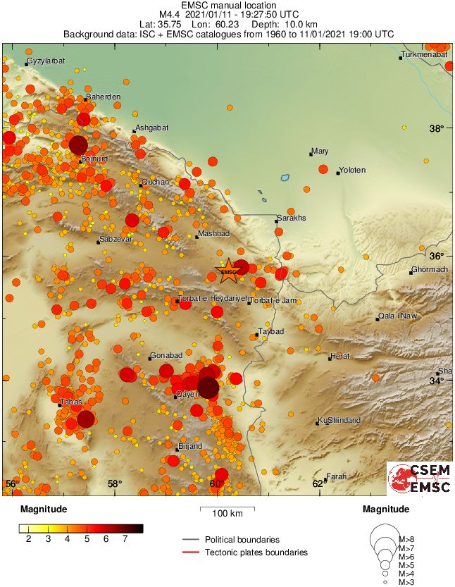 regional magnitude historical seismicity