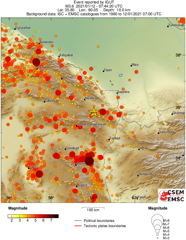 regional magnitude historical seismicity