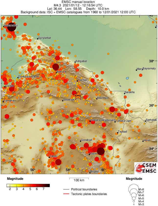 regional magnitude historical seismicity