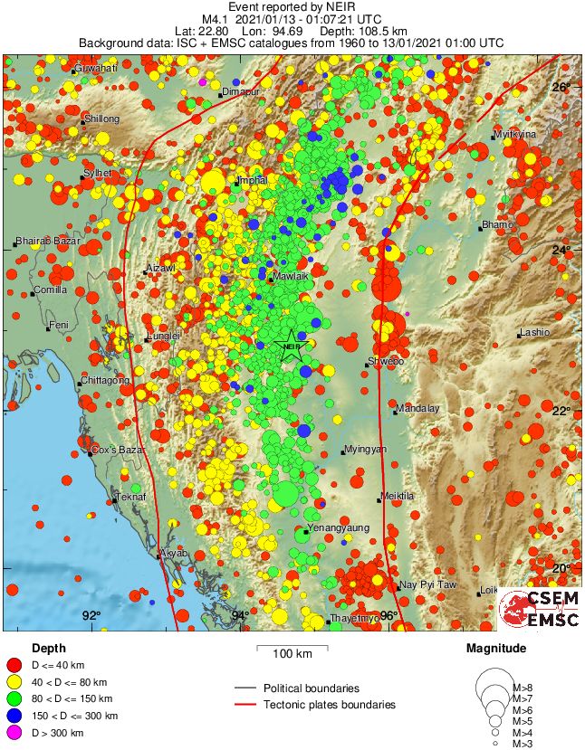 regional historical seismicity