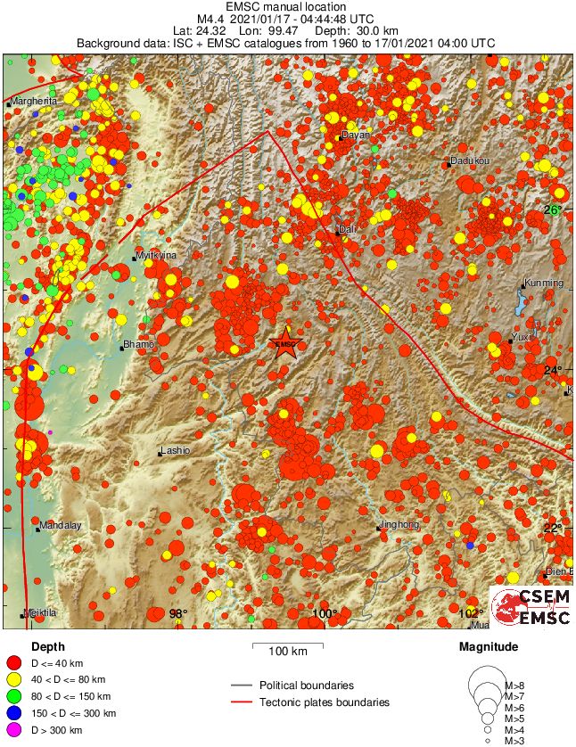 regional historical seismicity
