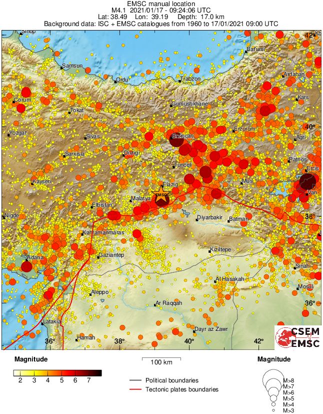 regional magnitude historical seismicity