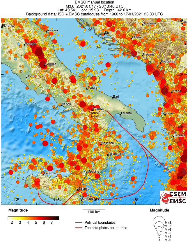 regional magnitude historical seismicity