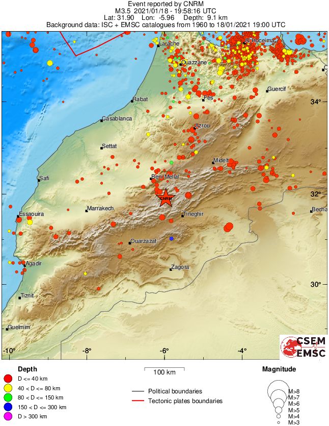 regional historical seismicity