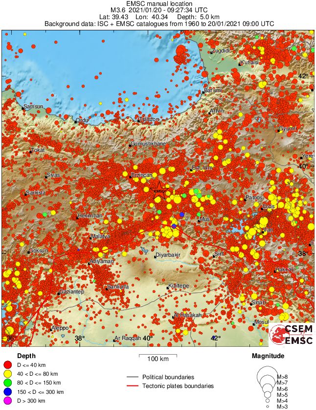 regional historical seismicity