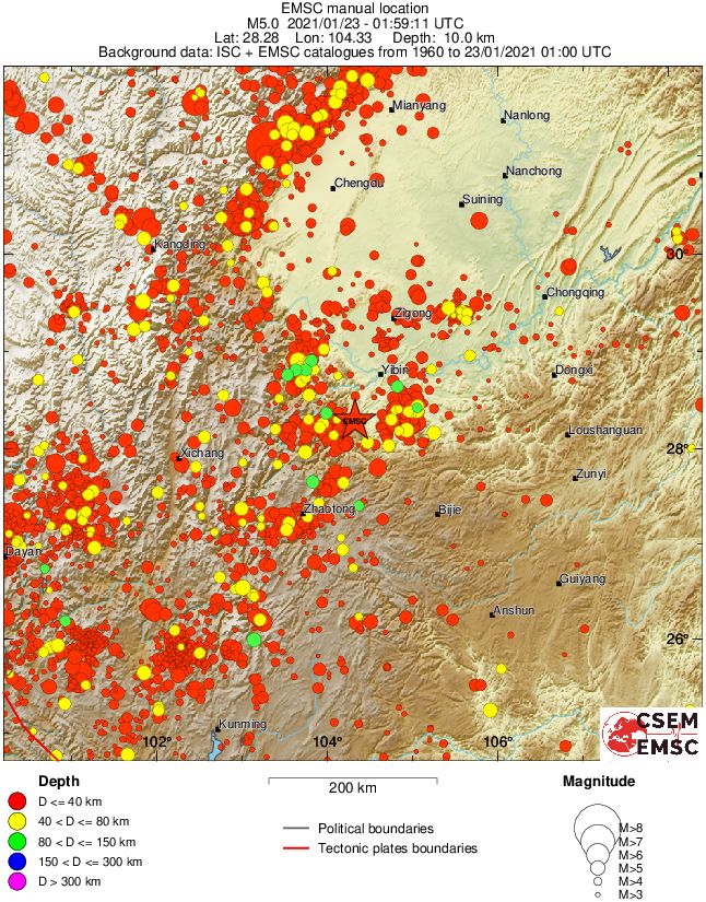 regional historical seismicity