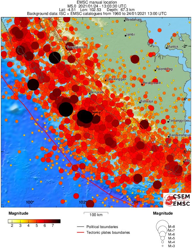 regional magnitude historical seismicity