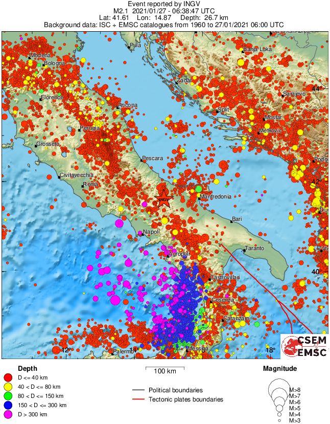 regional historical seismicity