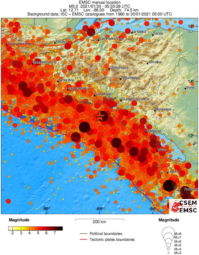 regional magnitude historical seismicity