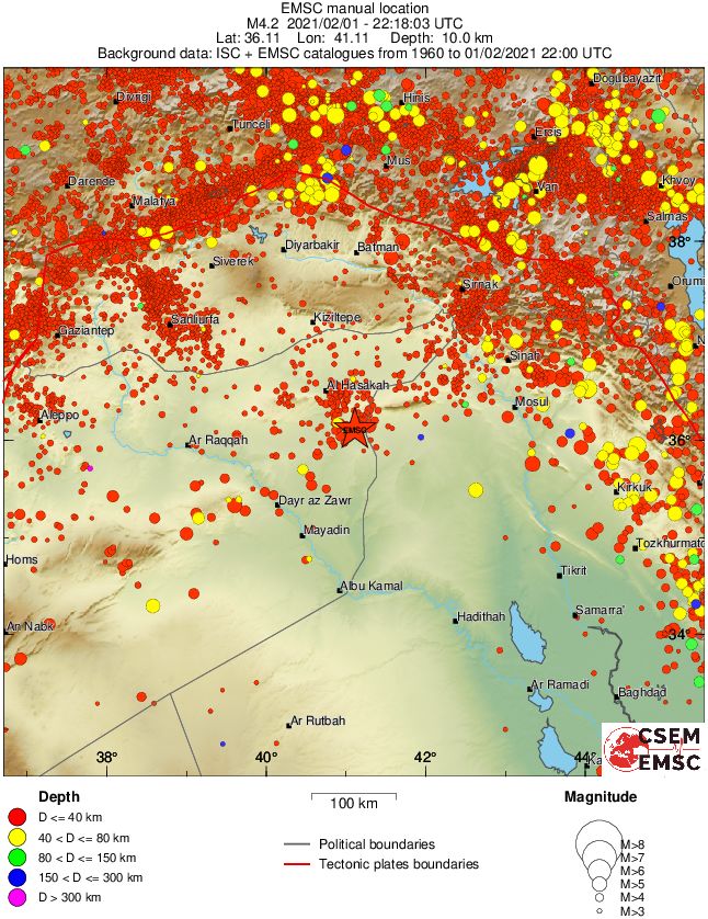 regional historical seismicity