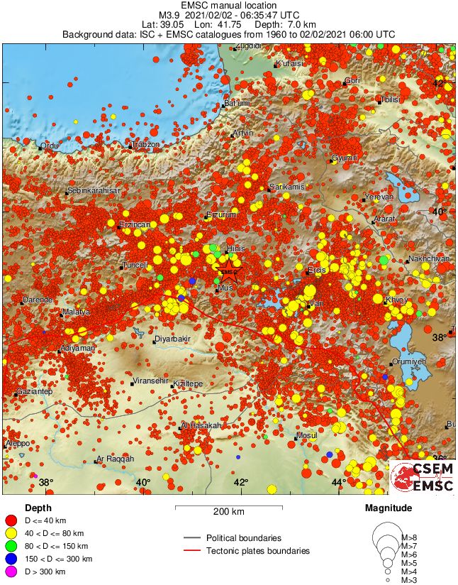 regional historical seismicity