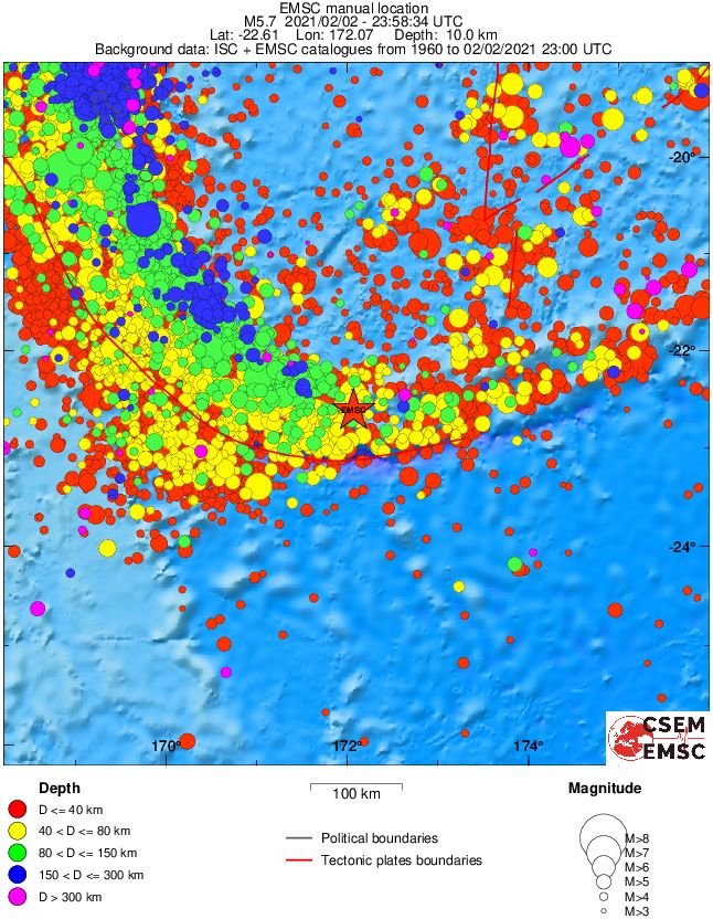 regional historical seismicity